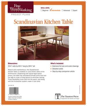 Fine Woodworking's Scandinavian Kitchen Table Plan de Editors of Fine Woodworking