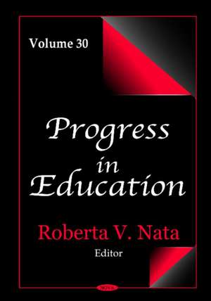 Progress in Education de Roberta V. Nata