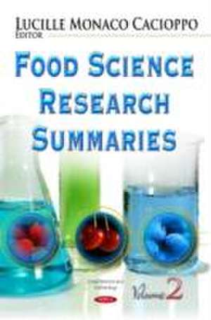 Food Science Research Summaries de Lucille T. Cacioppo