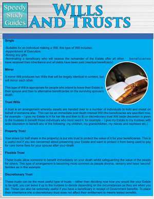 Wills and Trusts (Speedy Study Guides de Speedy Publishing Llc