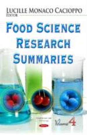 Food Science Research Summaries de Lucille Monaco Cacioppo