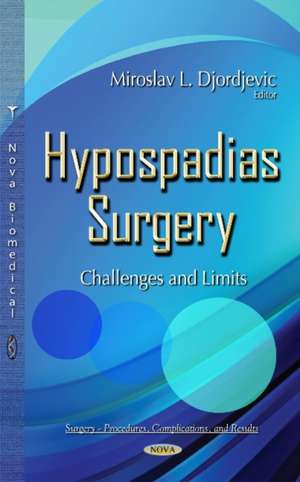 Hypospadias Surgery de Miroslav L. Djordjevic