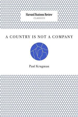 A Country Is Not a Company de Paul Krugman