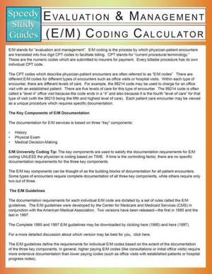 Evaluation & Management (E/M) Coding Calculator de Speedy Publishing LLC