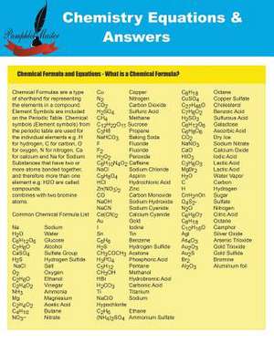 Chemistry Equations & Answers de Pamphlet Master