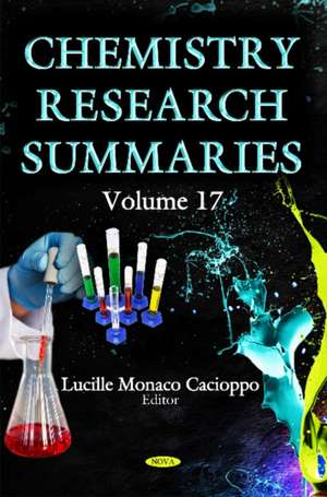 Chemistry Research Summaries de Lucille Monaco Cacioppo