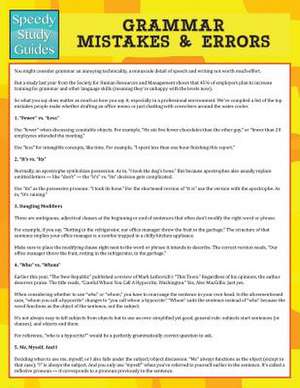 Grammar Mistakes & Errors (Speedy Study Guide) de Speedy Publishing LLC