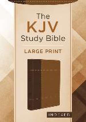 The KJV Study Bible, Large Print (Indexed) [Copper Cross] de Compiled By Barbour Staff