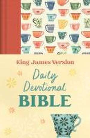 Daily Devotional Bible King James Version [Tangerine Tea Time] de Compiled By Barbour Staff