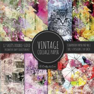 Vintage Collage Paper for Scrapbooking de Crafty As Ever