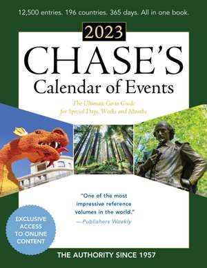 Chase's Calendar of Events 2023 de Editors Of Chase'S