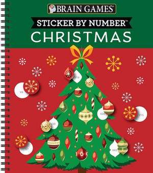 Brain Games - Sticker by Number: Christmas (28 Images to Sticker - Christmas Tree Cover) de Publications International Ltd