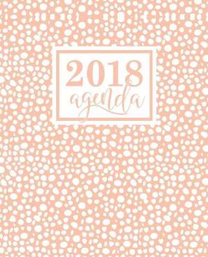 Agenda: 2018 Agenda settimanale italiano: Avorio su Rosa: 19x23cm de Papeterie Bleu