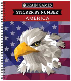 Brain Games - Sticker by Number: America (28 Images to Sticker) de Publications International Ltd