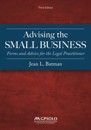 Advising the Small Business de Jean L Batman