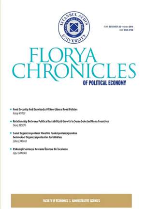 Florya Chronicles of Political Economy Oct 2016 de Zeynep Akyar