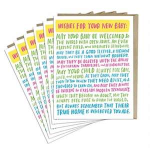 6-Pack Emily McDowell & Friends Wishes For New Baby Card