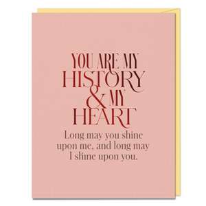 Elizabeth Gilbert You Are My History and My Heart Card (Pack of 6)