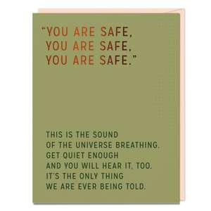 Elizabeth Gilbert You Are Safe Card (Pack of 6)