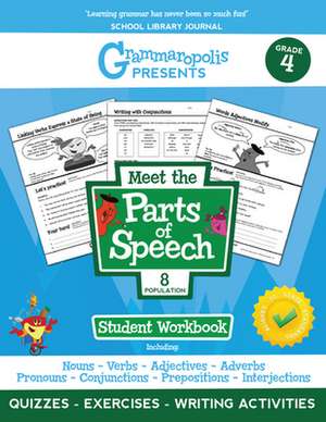 Grammaropolis: The Parts of Speech Workbook, Grade 4 de Coert Voorhees