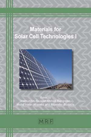 Materials for Solar Cell Technologies I de Inamuddin