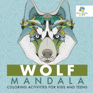 Wolf Mandala Coloring Activities for Kids and Teens de Educando Kids