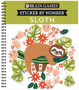 Brain Games - Sticker by Number: Sloth de Publications International Ltd