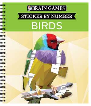 Brain Games - Sticker by Number: Birds (42 Images to Sticker) de Publications International Ltd