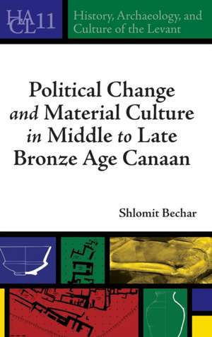 Political Change and Material Culture in Middle to Late Bronze Age Canaan de Shlomit Bechar