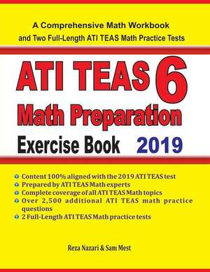 ATI TEAS 6 Math Preparation Exercise Book de Reza Nazari