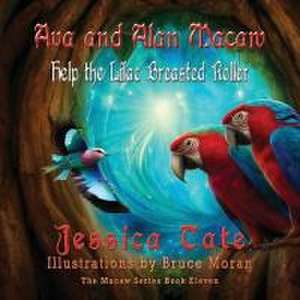 Ava and Alan Macaw Help a Lilac Breasted Roller de Jessica Tate