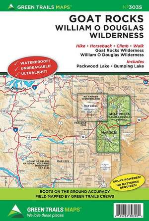 Goat Rocks, William O. Douglass Wilderness No.303s de Green Trails Maps