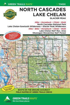 North Cascades / Lake Chelan, Wa No. 114sx de Green Trails Maps