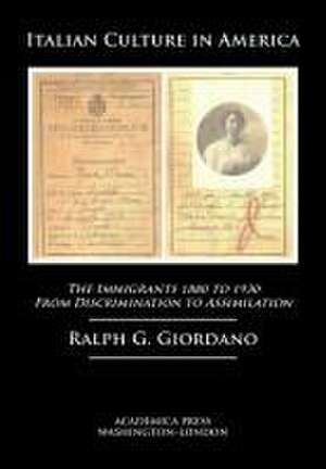 Italian Culture in America de Ralph G Giordano