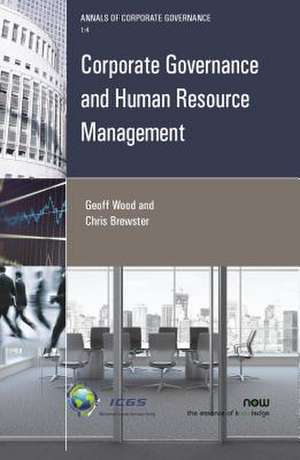 Corporate Governance and Human Resource Management de Geoffrey Wood