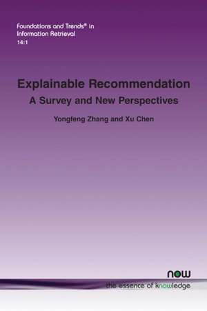 Explainable Recommendation de Yongfeng Zhang