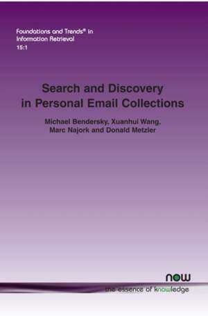 Search and Discovery in Personal Email Collections de Michael Bendersky