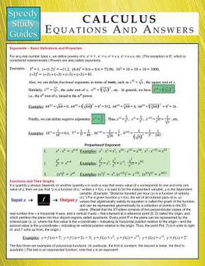 Calculus Equations and Answers (Speedy Study Guides): Learning Is Fun de Speedy Publishing LLC