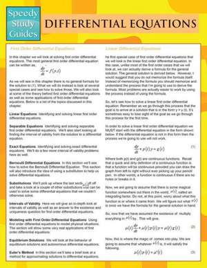 Differential Equations (Speedy Study Guides): Math 9th Grade (Speedy Study Guides) de Speedy Publishing LLC