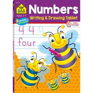 School Zone Numbers Writing & Drawing Tablet Workbook de School Zone