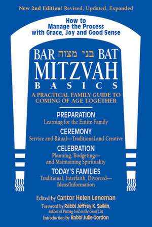 Bar/Bat Mitzvah Basics 2/E de Cantor Helen Leneman