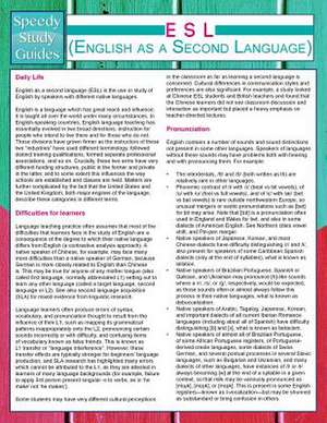 ESL (English as a Second Language) (Speedy Study Guides) de Speedy Publishing LLC