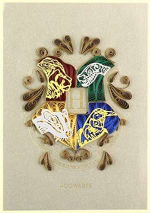 Harry Potter Hogwarts Crest Quilled Card de Insight Editions