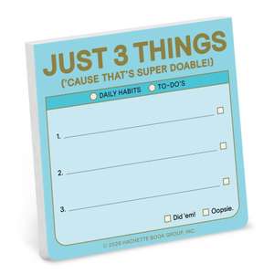 Just 3 Things: Sticky Notes de Knock Knock