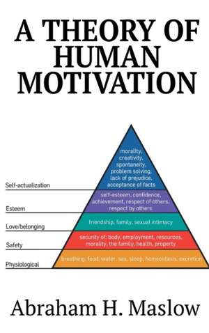 A Theory of Human Motivation de Abraham H. Maslow