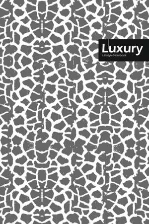 Luxury Lifestyle, Animal Print, Write-in Notebook, Dotted Lines, Wide Ruled, Medium Size 6 x 9 Inch, 288 Pages (Gray) de Design