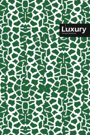 Luxury Lifestyle, Animal Print, Write-in Notebook, Dotted Lines, Wide Ruled, Medium Size 6 x 9 Inch, 288 Pages (Green) de Design