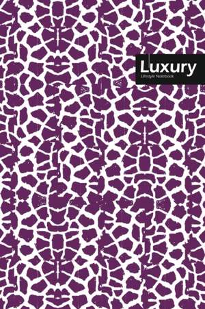 Luxury Lifestyle, Animal Print, Write-in Notebook, Dotted Lines, Wide Ruled, Medium Size 6 x 9 Inch, 288 Pages (Purple) de Design