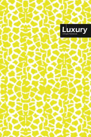 Luxury Lifestyle, Animal Print, Write-in Notebook, Dotted Lines, Wide Ruled, Medium Size 6 x 9 Inch, 288 Pages (Yellow) de Design