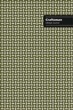 Craftsman Lifestyle Journal, Creative Write-in Notebook, Dotted Lines, Wide Ruled, Medium Size (A5), 6 x 9 (Beige) de Design